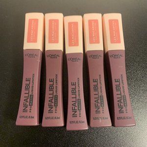 L'Oreal Paris Infallible Pro-Matte Lipstick 830 Blackcurrant Crash 5 Pk New